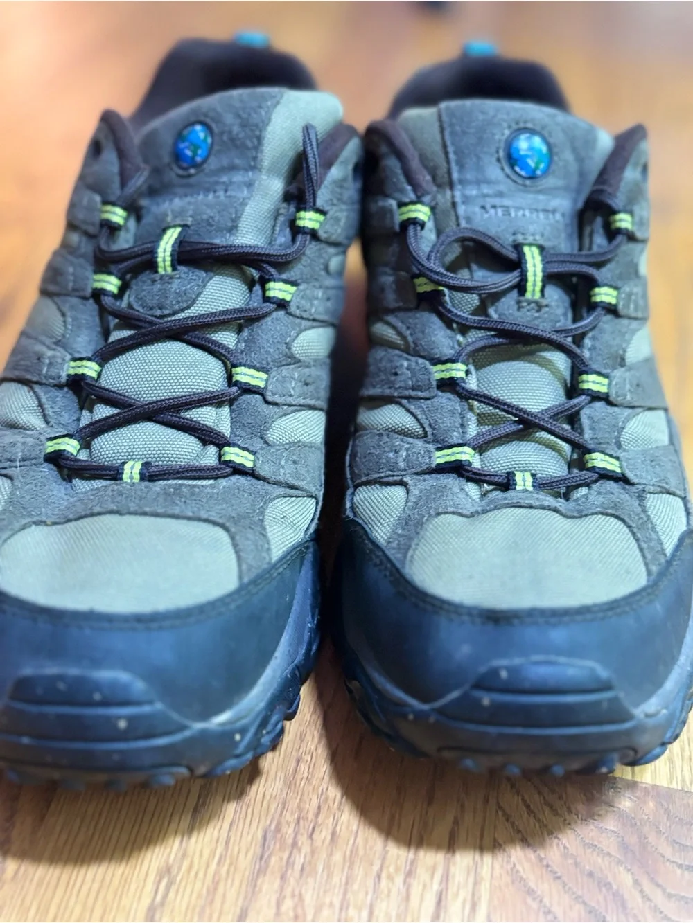 Merrell Men’s 10 Brown Green Hiking Trail Shoes